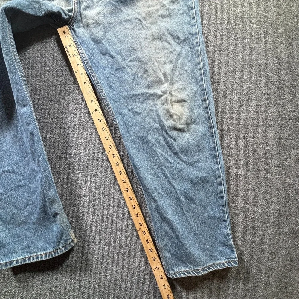 Levi's 550 Jeans Mens 40x29 Blue Denim Light Wash Relaxed Fit Tapered Leg Grunge